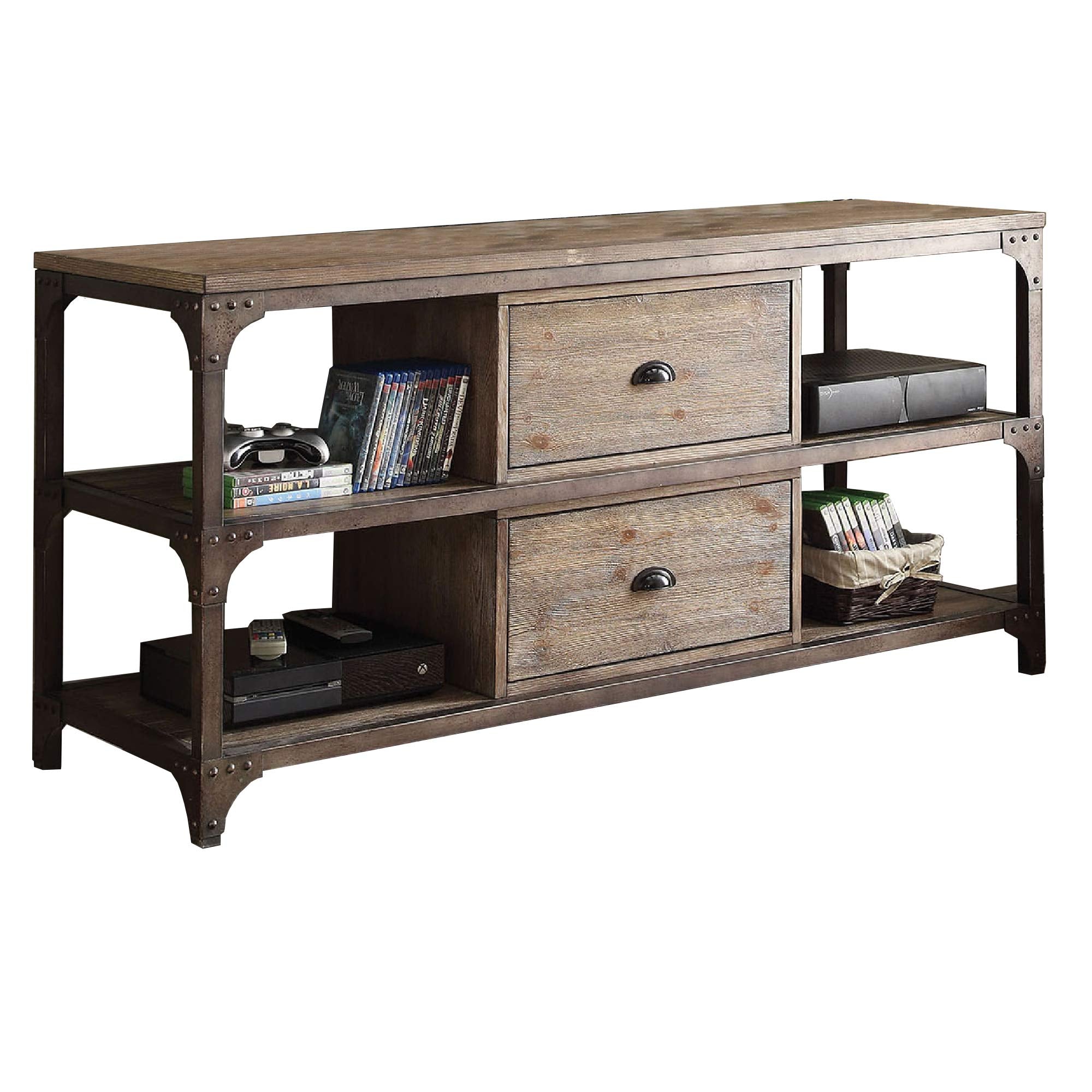 Benzara Wooden Tv Stand, Brown, One,