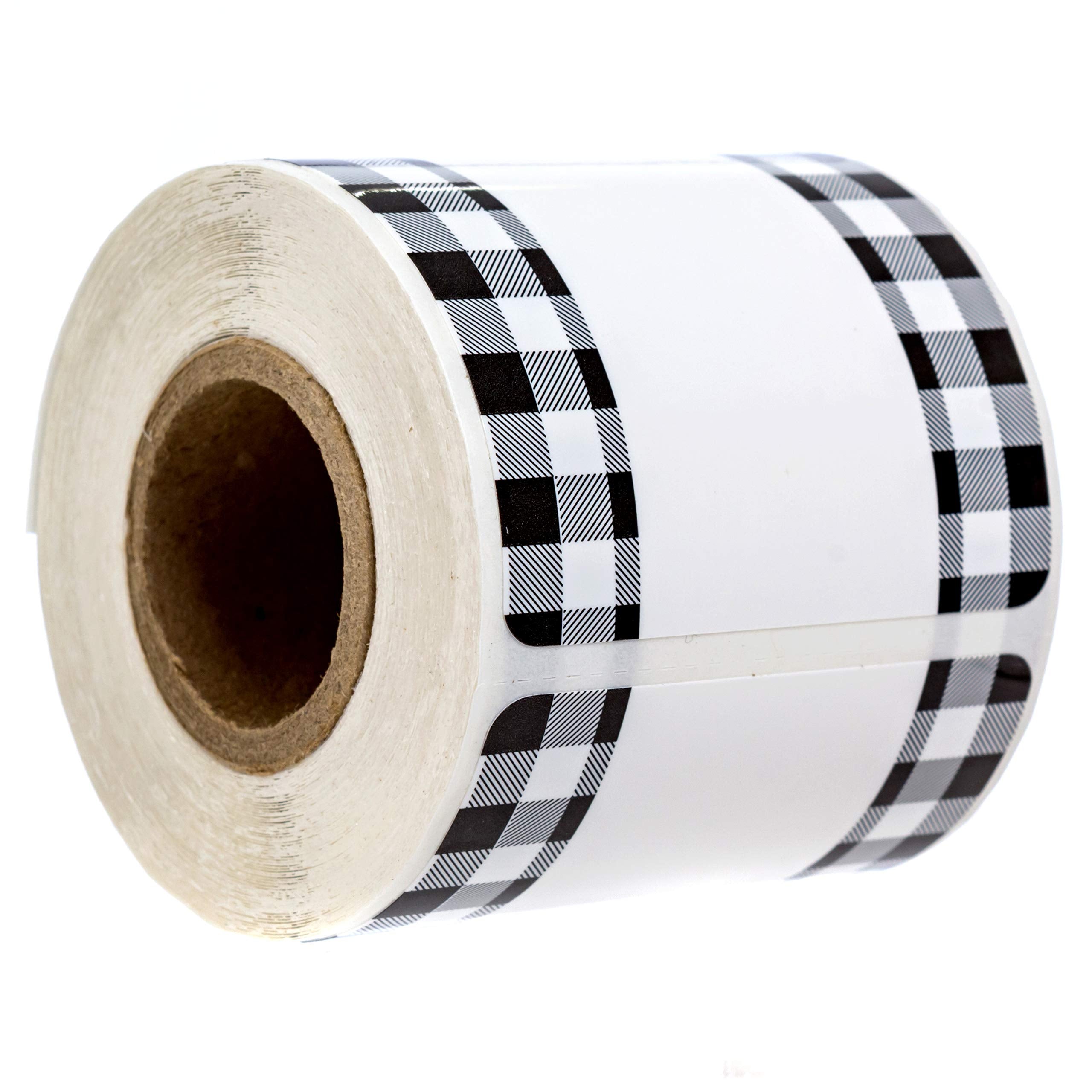 Buffalo Plaid Write On Pantry Labels / 100 Reusable Water Resistant Storage Labels / 2' X 3' Organization Label/Food & Spice J