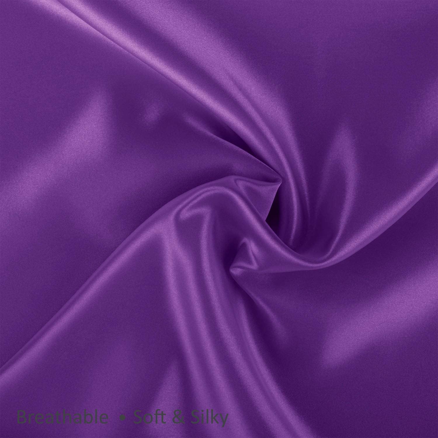 Shopbedding Luxury Satin Pillowcase For Hair - Queen Satin Pillowcase With Zipper, Grape (Pillowcase Set Of 2) - Blissford