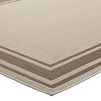 Modway Rim Solid Border 8X10 Indoor And Outdoor In Light And Dark Beige