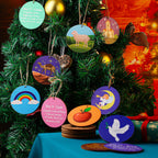 25 Pieces Jesse Tree Ornaments Wood Jesse Tree Advent Ornaments Christmas Advent Calendar Ornaments Wooden Christmas Tree Orname