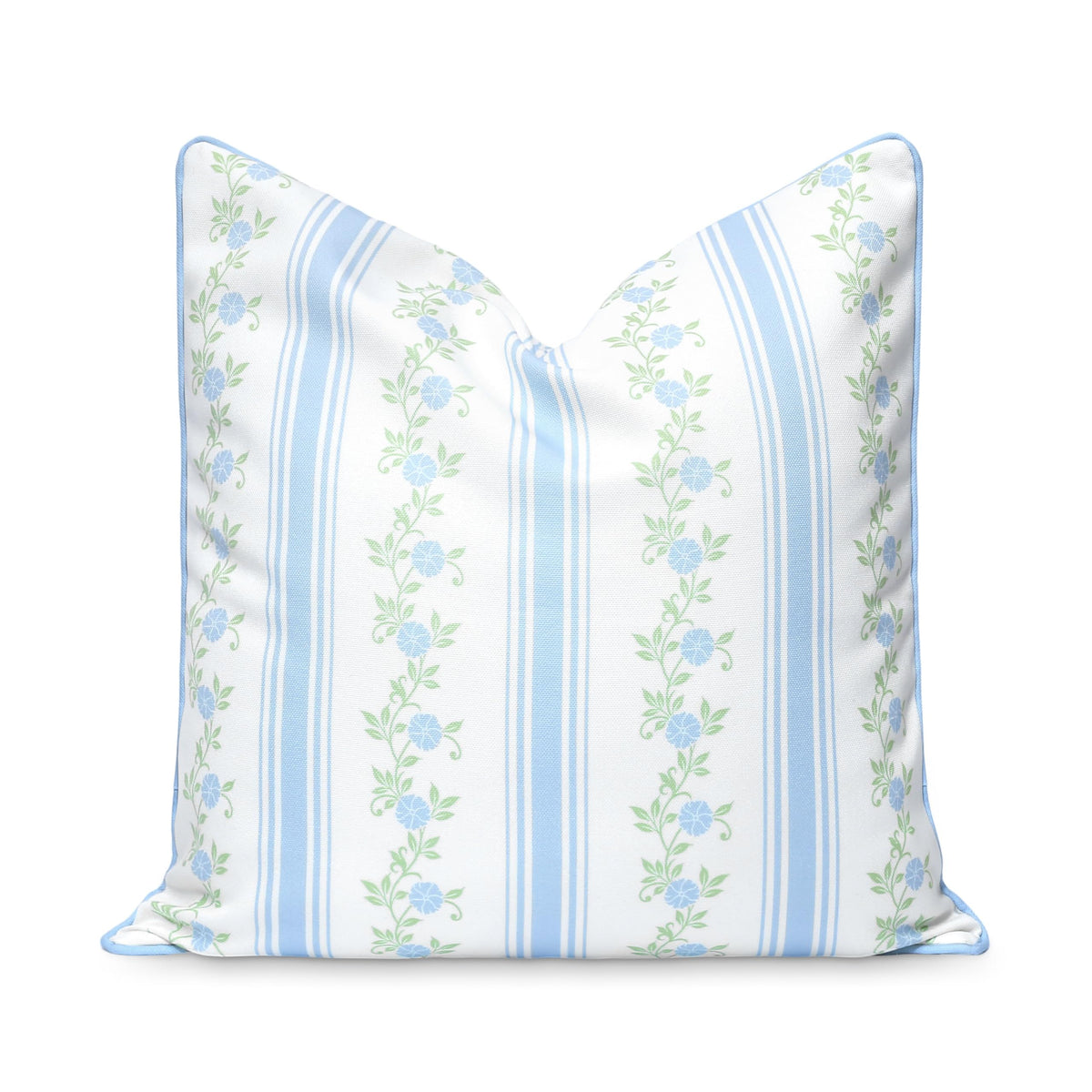 Hofdeco Premium Coastal Patio Indoor Outdoor Throw Pillow Cover Only, 20'X20' Water Repellent For Backyard, Couch, Baby Blue P