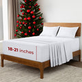 Mellanni Extra Deep Split King Sheets - 5 Pc Iconic Collection Bedding Sheets & Pillowcases - Luxury, Ultra Soft, Cooling Bed Sh