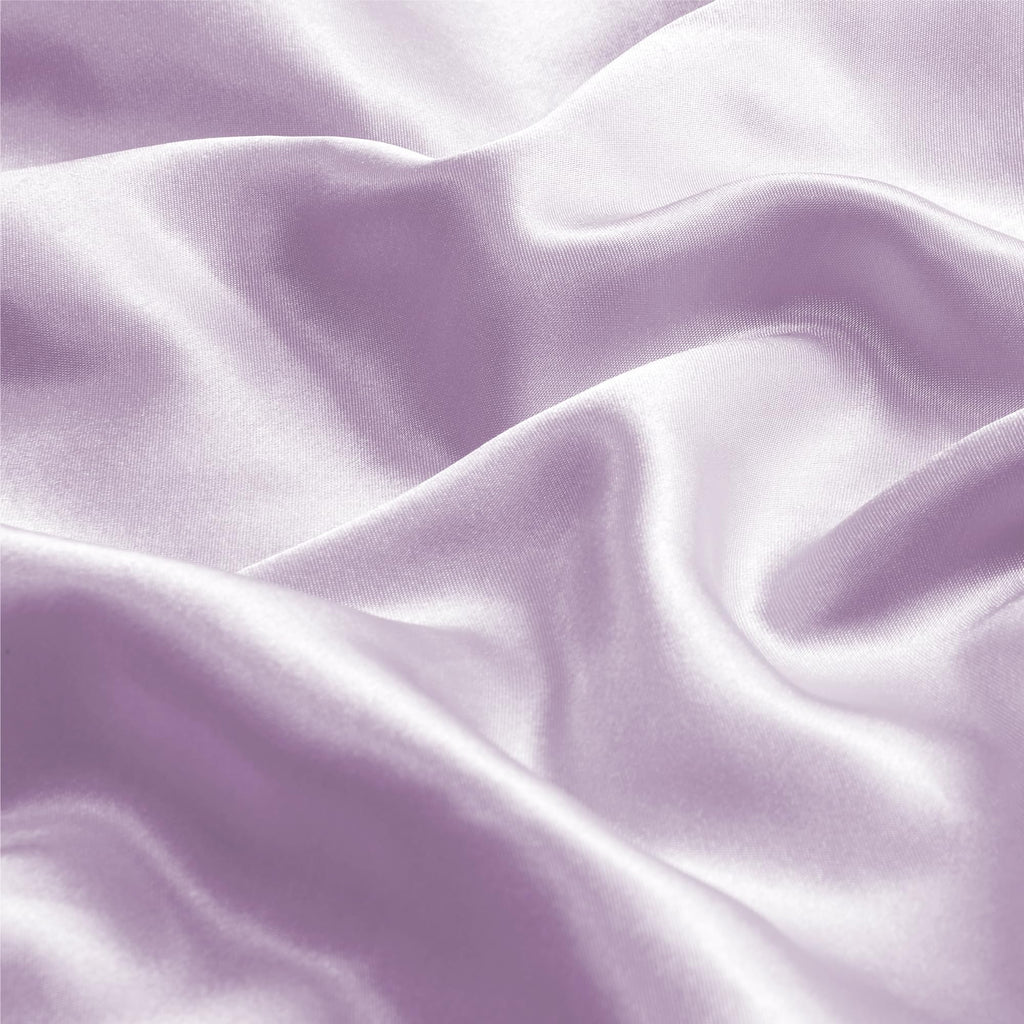 Bedelite Satin Pillowcase With Zipper, Lavender King Size Pillow Cases Set Of 2, Super Soft And Cooling Similar To Silk Pillow C