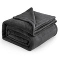 Bedsure Fleece Blanket Queen Blanket Dark Grey - Bed Blanket Soft Lightweight Plush Fuzzy Cozy Luxury Microfiber, 90X90 Inches