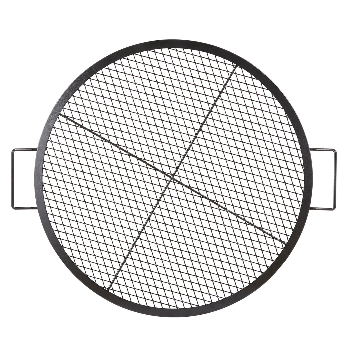 Vevor X-Marks Fire Pit Grill Grate, Round Cooking Grate, Heavy Duty Steel Campfire Bbq Grill Grid With Handle And Support X Wire