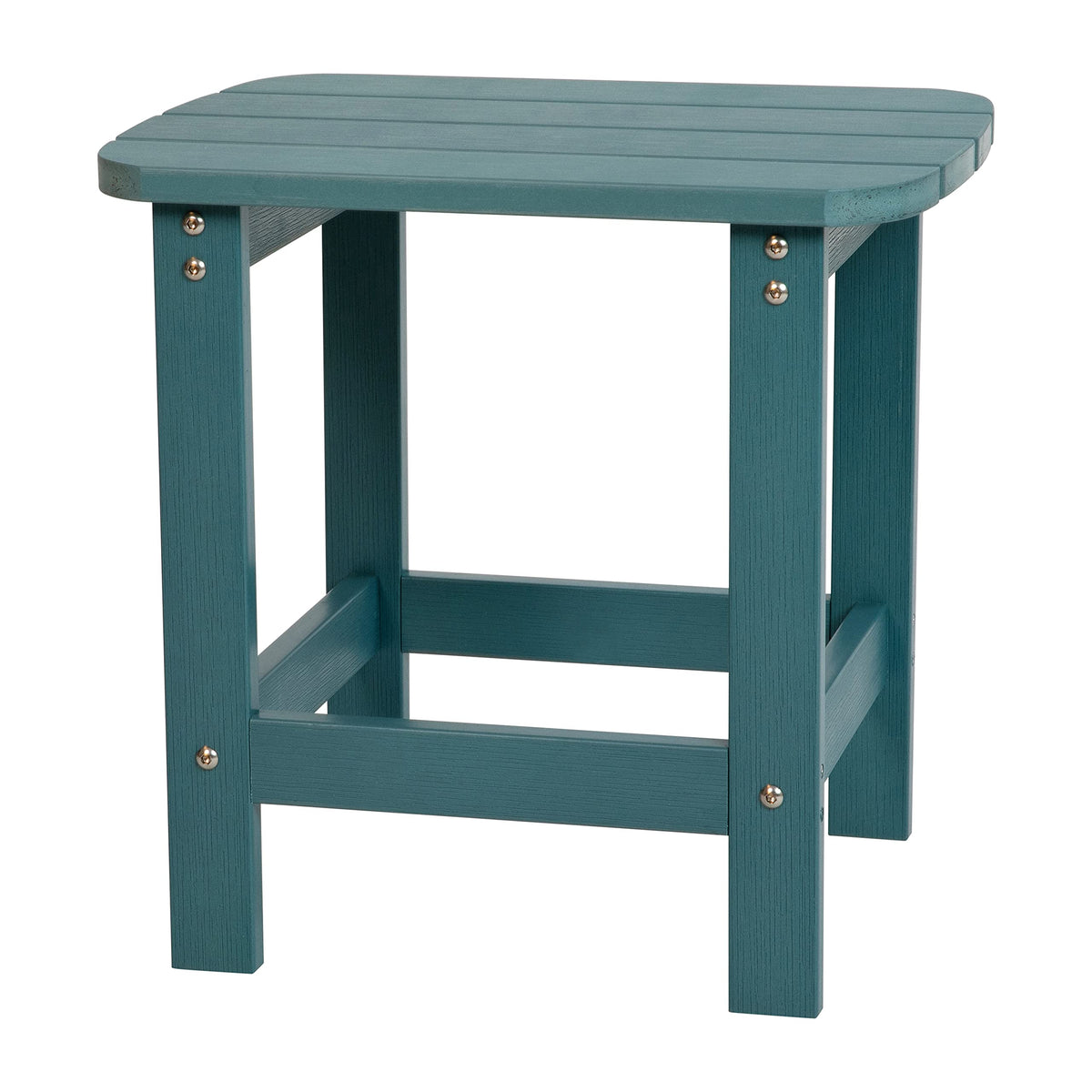 Flash Furniture Charlestown Tiered Commercial Poly Resin Adirondack Side Table - Sea Foam - All-Weather - Indoor/Outdoor