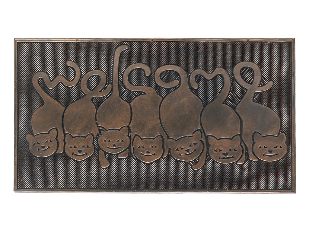 A1Hc Cat Tail Welcome Rubber Pin Welcome Door Mats For Outdoor Entrance, Welcome Mats For Front Door Indoor Non-Slip Backing Rub