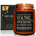 Briojoy Youre Awesome Soy Candles for Women - Fun Friendship, Birthday Gifts for Best Friend Men - Gifts for Her Sister Wife Mo