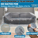 Plastic Furniture Covers For Moving - Heavy-Duty Couch Cover For Sofa, Waterproof & Dustproof Clear Moving Bags For Renovation,