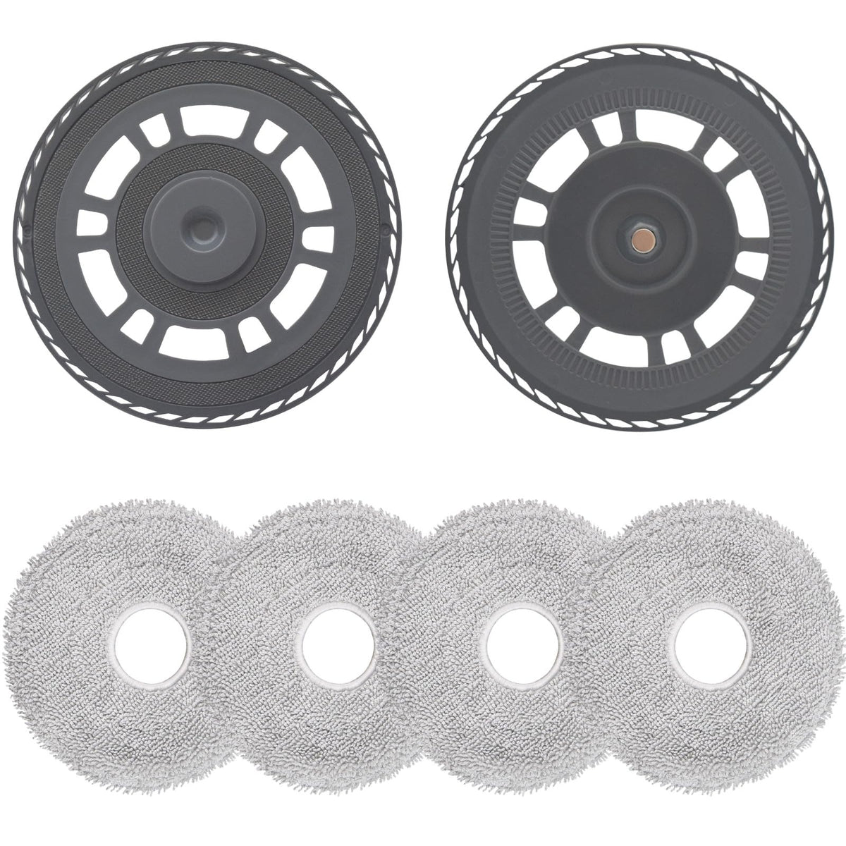IRUOLYNN 2 Mop pad Holders and 4 mop Pads,Replacement Accessories Compatible with Dreame X30 Ultra,X40 Ultra,X40 Master,L10s Pro