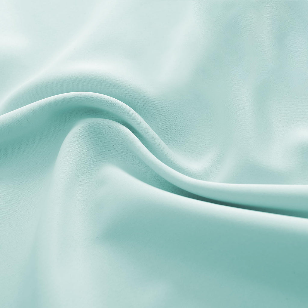 Donren 2 Panels Room Darkening Aqua Valances For Windows - Rod Pocket Kitchen Window Treatment Valances (52 Wide By 16 Inches Lo