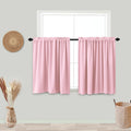 Koufall Pink Short Curtains For Bedroom 2 Panels Set Blackout Curtains For Small Windows Boys Room Width 24X24 Inch Length