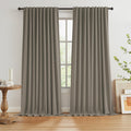 KEQIAOSUOCAI Living Room Curtains for Large Windows Modern Farmhouse Patio Sliding Door Curtains for Bedroom 2 Panels, Back Tab 