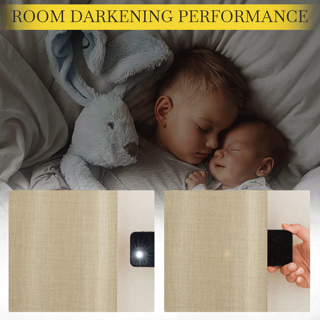 Nicetown 100% Polyester Living Room Curtains & Drapes, Pinch Pleated Room Darkening Light Blocking Curtains Sound Reducing & The