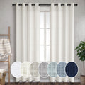 Pitalk Linen Window Treatments Sheer Curtain Panels For Living Room 92 Inches Long Pair Set Of 2 Grommet Natural Light Filtering