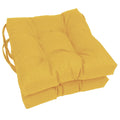 Blazing Needles 16-Inch Indoor/Outdoor Square Chair Cushion, 16' X 16', Lemon 2 Count
