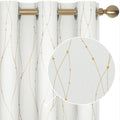 Deconovo White Curtains For Bedroom, 54 Inch Length 2 Panels Set, Energy Efficient And Light Blocking Window Curtains & Drapes (