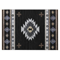 Phoenix Ph4 Black Southwestern Rug Rectangle 9' X 12'