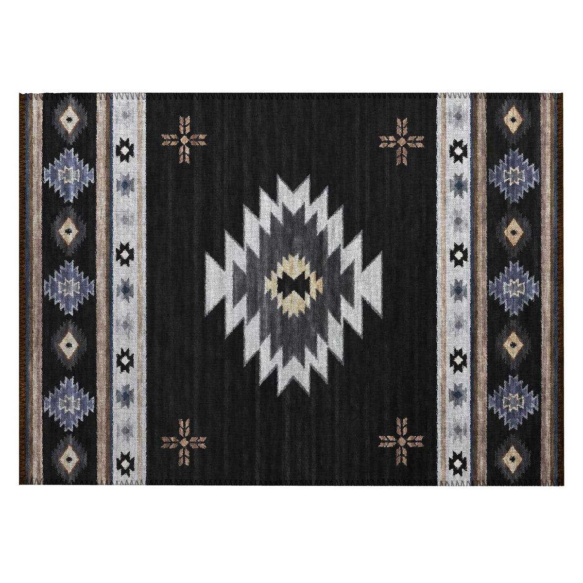 Phoenix Ph4 Black Southwestern Rug Rectangle 10' X 14'