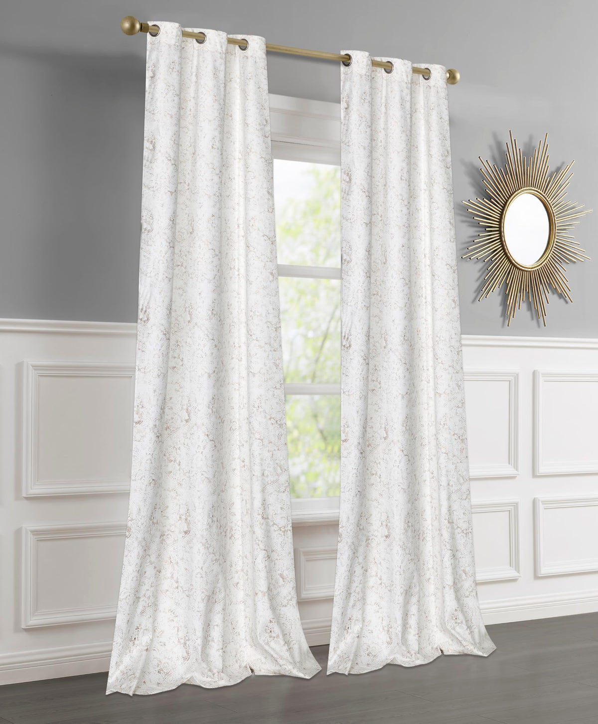Room Darkening Curtains for Bedroom & Living Room, 2 Panel Set, 36 x 84 (72 Wide Total), Light Control & Privacy, SemiDarken