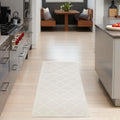 Nourison Easy Care Ivory White 2 x 6 Area Rug Easy Clean, Non Shedding, Bed Room, Living Room, Dining Room, Kitchen (6 Runner