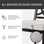 Crosley Furniture Chambers 2-Piece Outdoor Chair Set, Dining Patio Chairs for Deck, Backyard, Matte Black with Creme Cushions