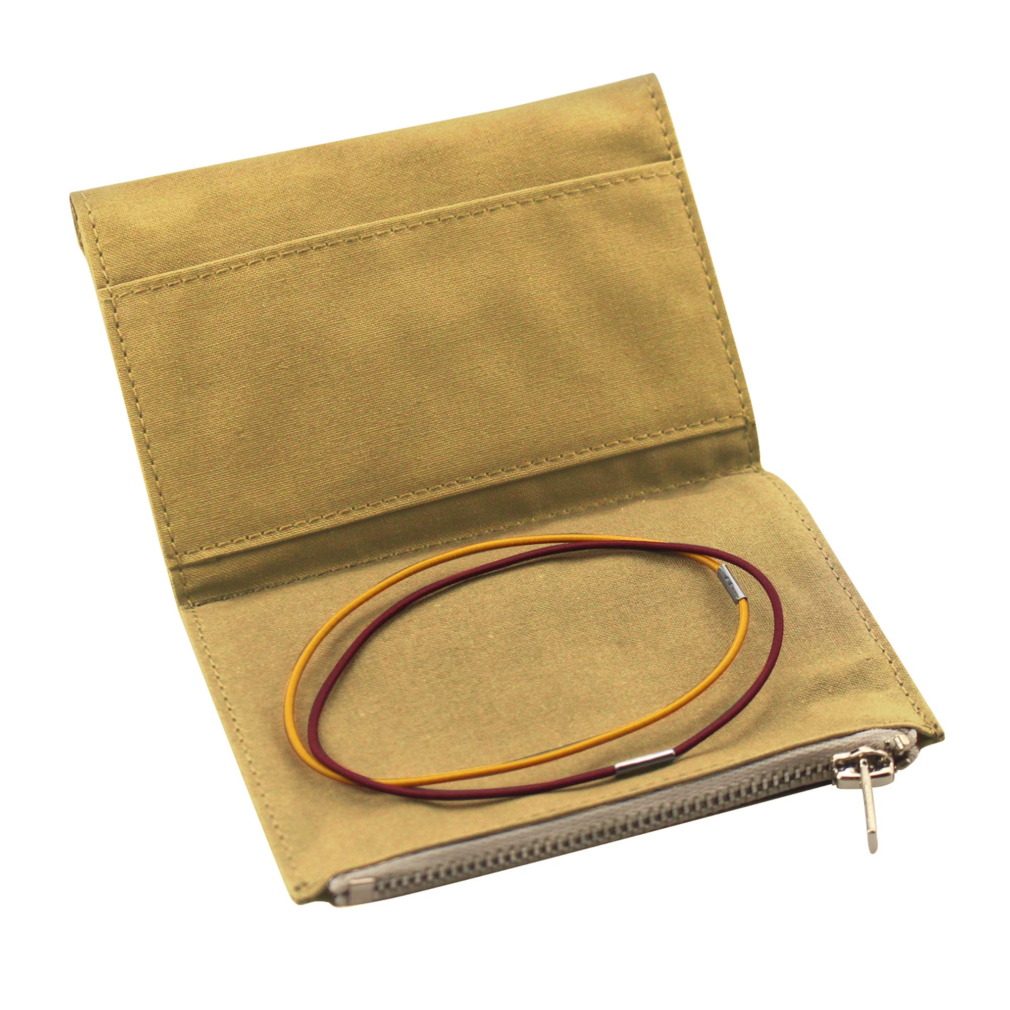 Canvas Zipper Pouch Refill For Travelers Notebook,Insert Pocket Pack With 2 Elastic Bands Tn Accessories Paper Card Holder Stora