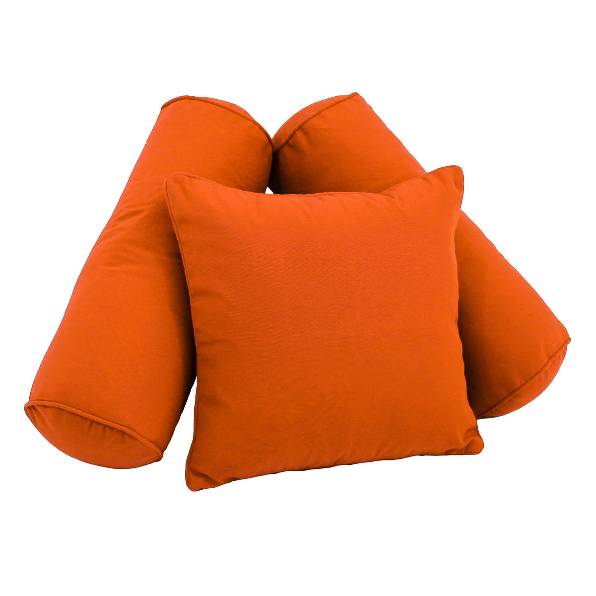 Blazing Needles Corded Twill Throw Pillow Set, Tangerine Dream 3 Count