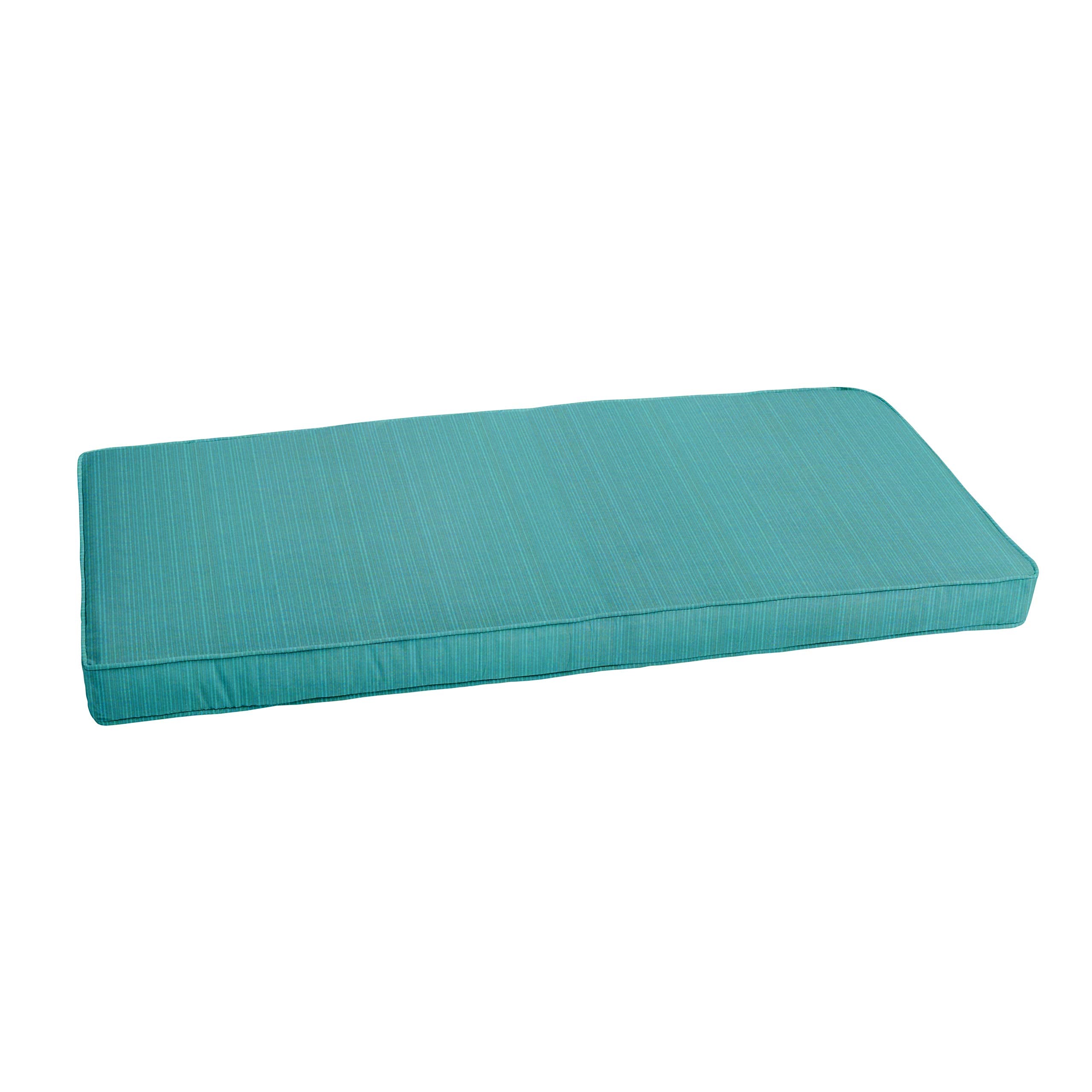 Sorra Home Sunbrella Corded Bench Cushion, 45 In X 17 In X 2 In, Dupione Deep Sea