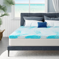 King Mattress Topper 2 Inch Memory Foam Mattress Topper With Cooling Gel Infusion, Mattress Topper In A Box, Certipur-Us Certified, 76”X80”, Blue