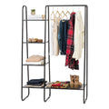 IRIS USA Clothes Rack with 4 Metal Shelves, Freestanding Clothing Racks for Hanging Clothes, Easy to Assemble, Standing Metal St