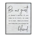 Stupell Industries Be Our Guest Home Family Inspirational Word On Wood Texture Design Black Framed Wall Art, 11x14, Multicolor