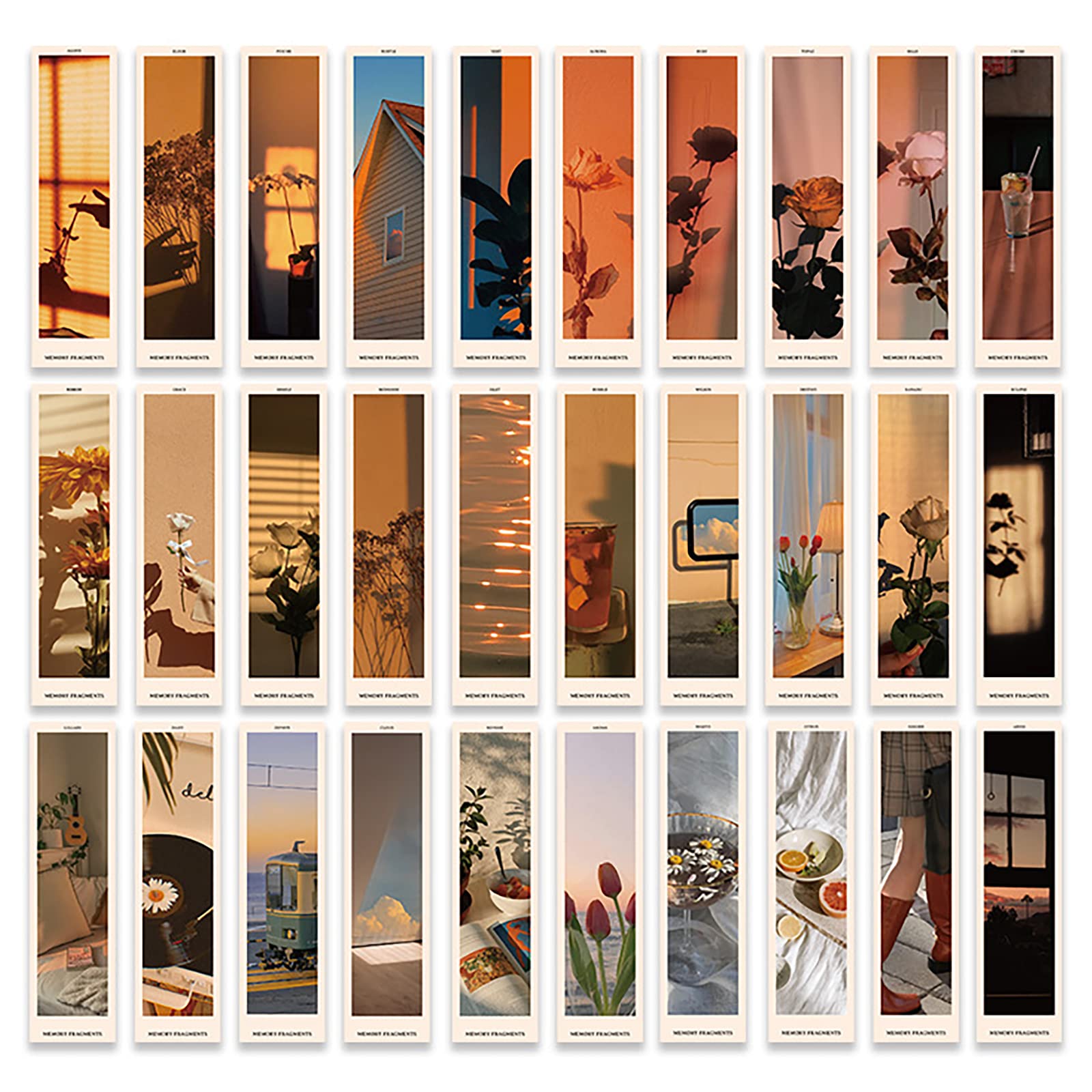 Doraking 30Pcs Vintage Mood Scene Theme Paper Bookmarks For Book Lovers, Boxed Bookmarks Set (Daily Mood)