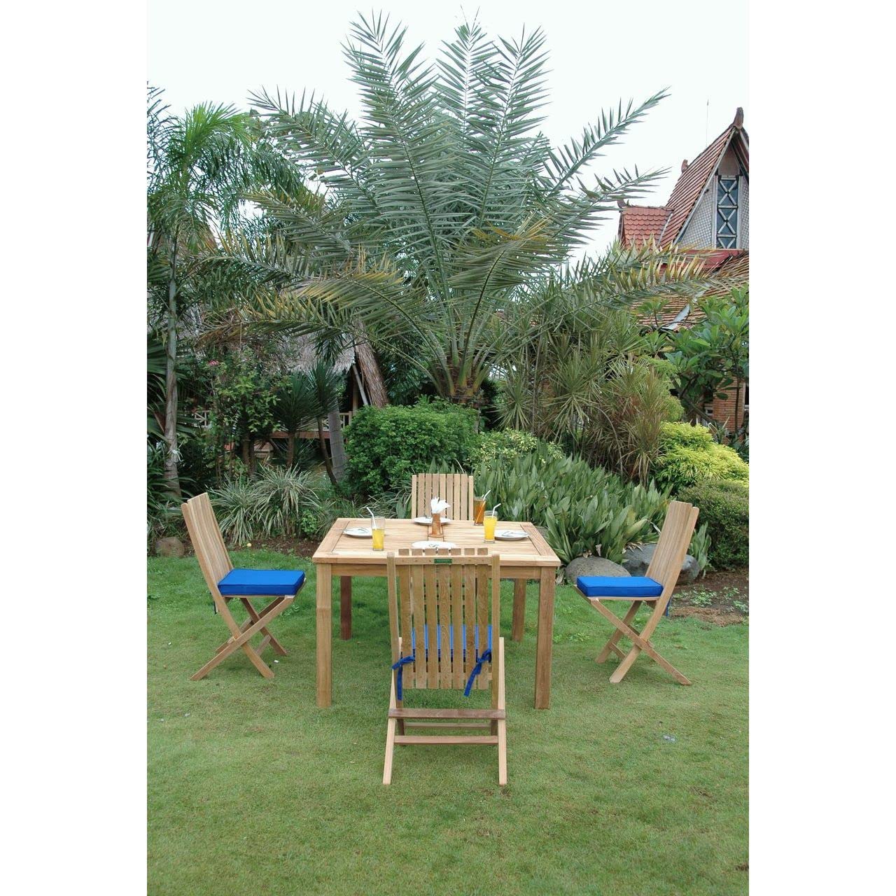 Anderson Teak Windsor Classic Chair 7-Pieces Folding Dining Set - Thumbnail 5