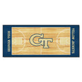 Fanmats 8454 Ncaa  Georgia Tech Yellow Jackets Basketball Court Runner Rug  30In. X 72In. | Sports Fan Area Rug