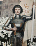 ArtDash Ready-to-Frame Archival-Quality Print - Historic Art of Albert Lynch: 'Jeanne d'Arc' - Joan of Arc. (8In  10In Textured 