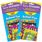 Trend Enterprises T-63904-2 Sparkle Stickers School Fun - Pack of 2