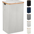 LONBET Laundry Basket with Lid, Made from Breathable Fabric | Aesthetic Clothes Hampers for Laundry with Side Handles & Sturdy B