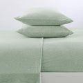 4 Piece Jersey Knit King Cotton Blend Green Sheet Set | Ultra-Soft T-Shirt Jersey Bedding Sheets & Pillowcases | Heathered, Brea