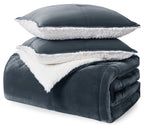 UGG 00519 Blissful Full-Queen Comforter Set Ultra Soft Velvety Flannel Oversized Comforter and Pillow Machine Washable Soft Cozy