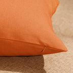 4 Pack Decorative Outdoor Waterproof Throw Pillow Covers, Square Patio Balcony Garden Waterproof Cushion Case, Pu Coating Pillow Shell For Couch, Bed, Patio, Sofa, Tent,18 X 18 Inch (Orange)