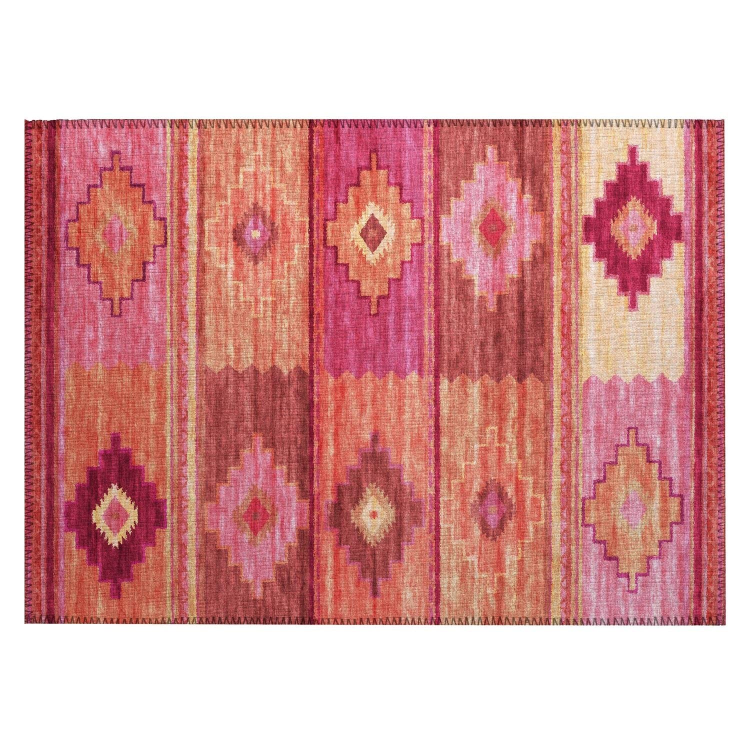 Phoenix Ph1 Pink Southwestern Rug Rectangle 9' X 12'
