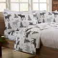 Great Bay Home 4-Piece King Microfiber Sheet Set | Lodge-Printed, Ultra-Soft Sheets | Wrinkle & Fade-Resistant Patterns Drawn Fr