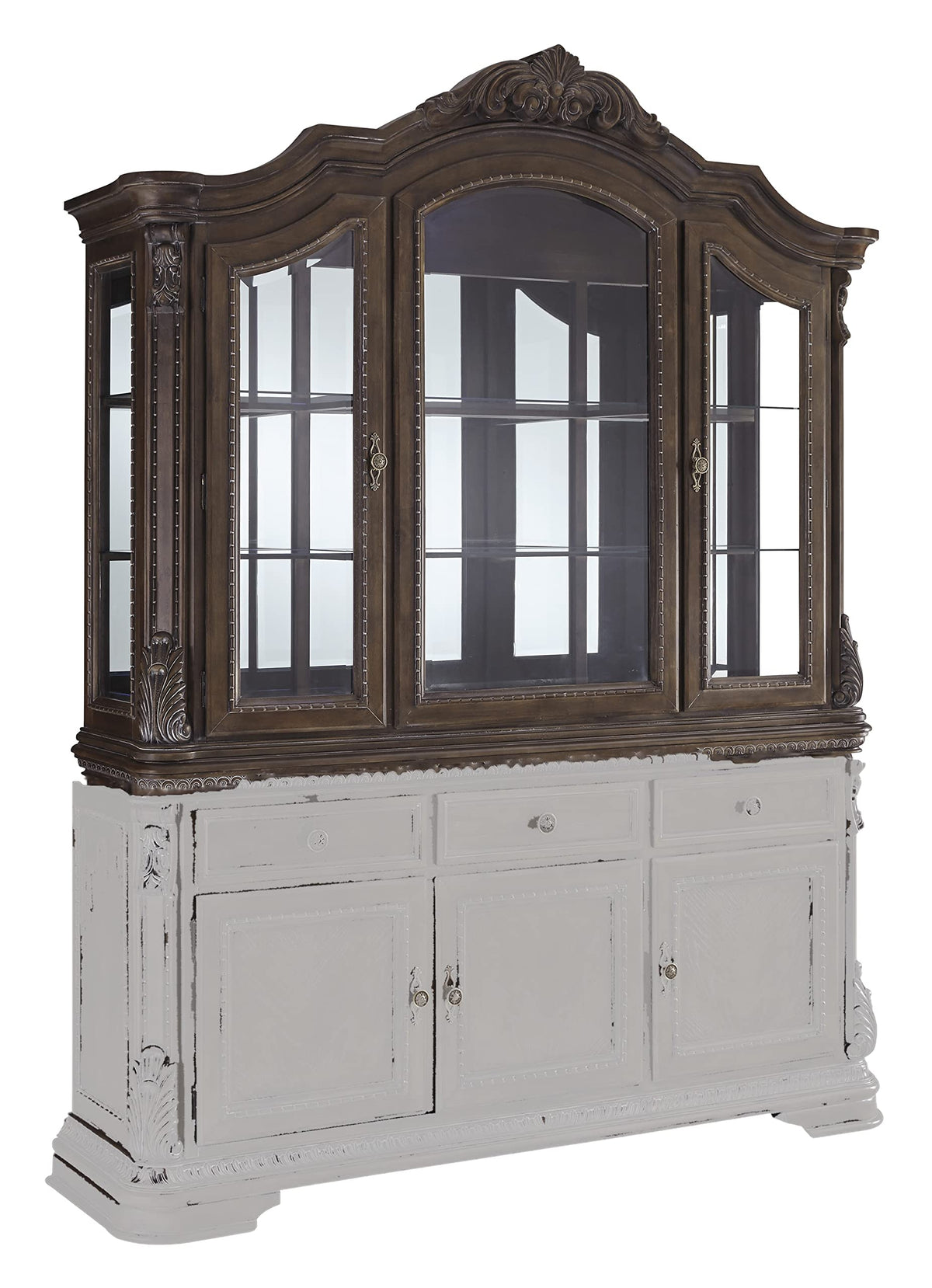 Signature Design by Ashley Charmond Dining Room China, Brown