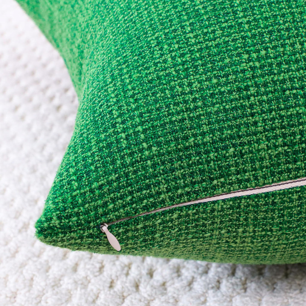 Otostar Linen Throw Pillow Covers Set Of 2 Decorative Square Pillowcases Cushion Covers 28X28 Inch For Home Decor Sofa Bedroom Car 70 X 70 Cm Green