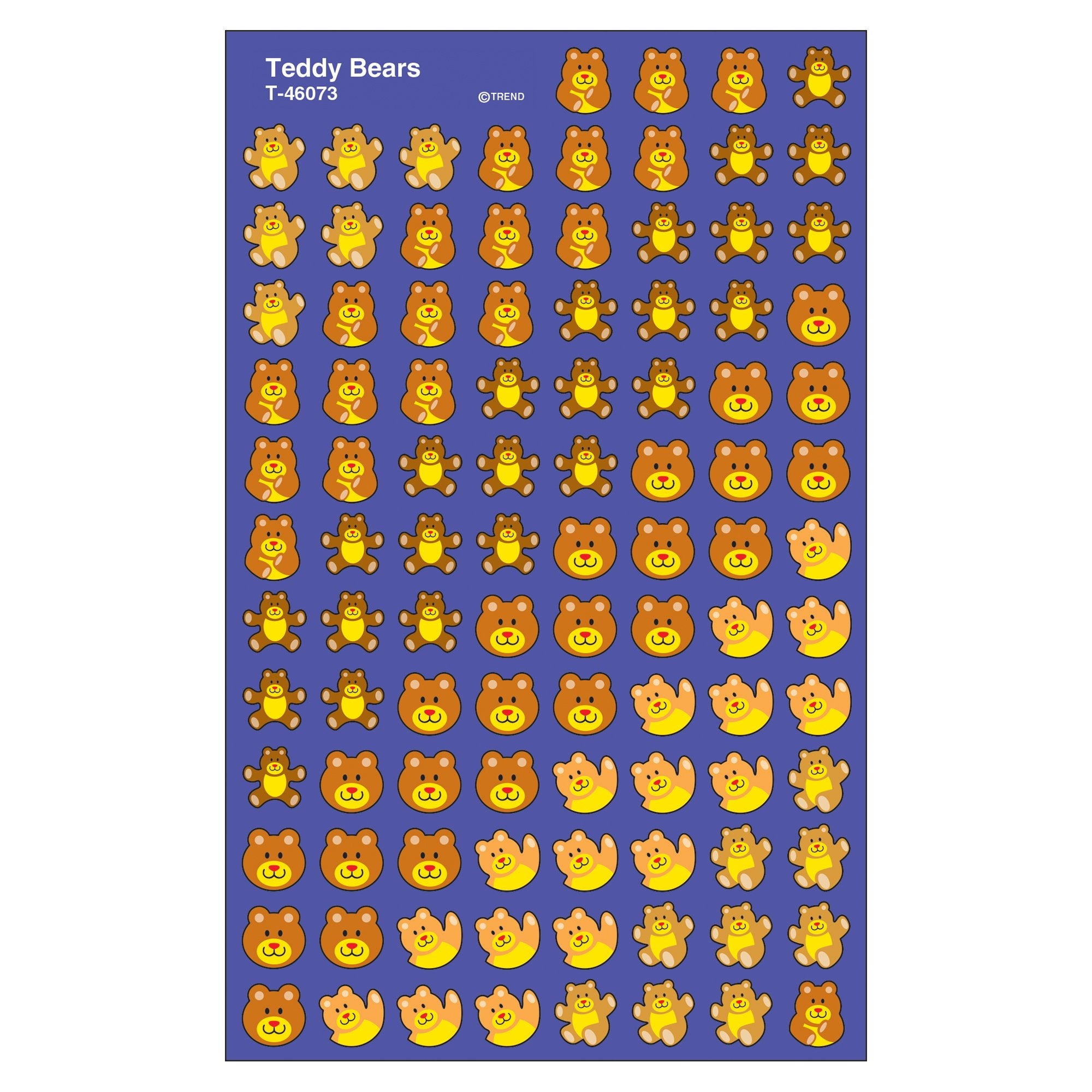 Trend Enterprises, Inc. Teddy Bears Supershapes Stickers, 800 Ct