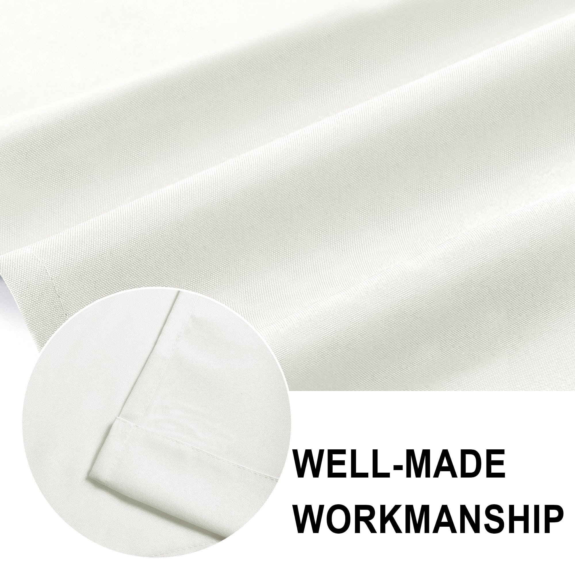 Dwcn Valance Curtains For Living Room, Kitchen Valance Solid Short Topper, Basement Curtains For Window Treatment, 1 Panel, 42 X