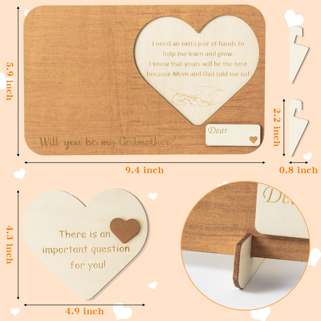 Cjiangpo Godmother Proposal Gift Picture Frame, Will You Be My Godmother Gift From Godchild, Engraved God Mother Announcement Ph
