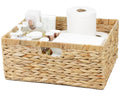 Jumbo Wicker Basket, Rectangular Wicker Basket for Storage, 16.5 x 13 x 7.5